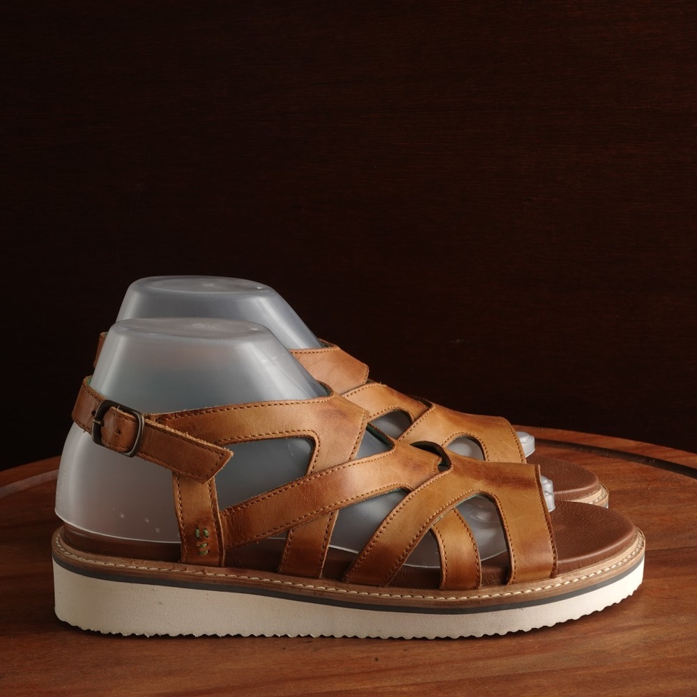 Roan by Bed Stu Sandals Womens SZ 9.5 Brown Centrist Leather Flat Coastal Shoes